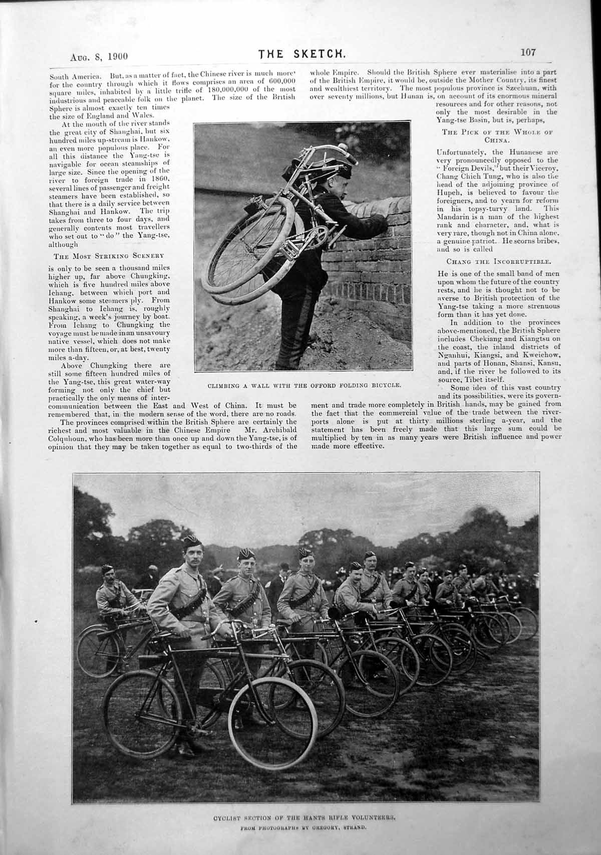 Old Cyclist Section Hants Volunteers Sir George White Gibraltar 1900 Victorian