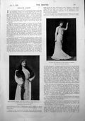 Antique Old Print Miss Ellaline Terriss Actress Miss Ada Rehan American 1900