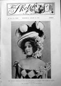 Original Old Antique Print Miss Mabelle Gilman Star Comic Opera London 1900