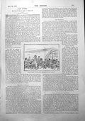 Original Old Antique Print Tea On The House Top Sketched By An Amateur 1900