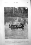 Old British Ashanti Expedition Crossing Prah River Miss G Elliott 1900 20th