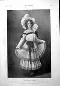Antique Old Print Miss Mabelle Gilman The Casino Girl Nell Gwyn Two Sons 1900