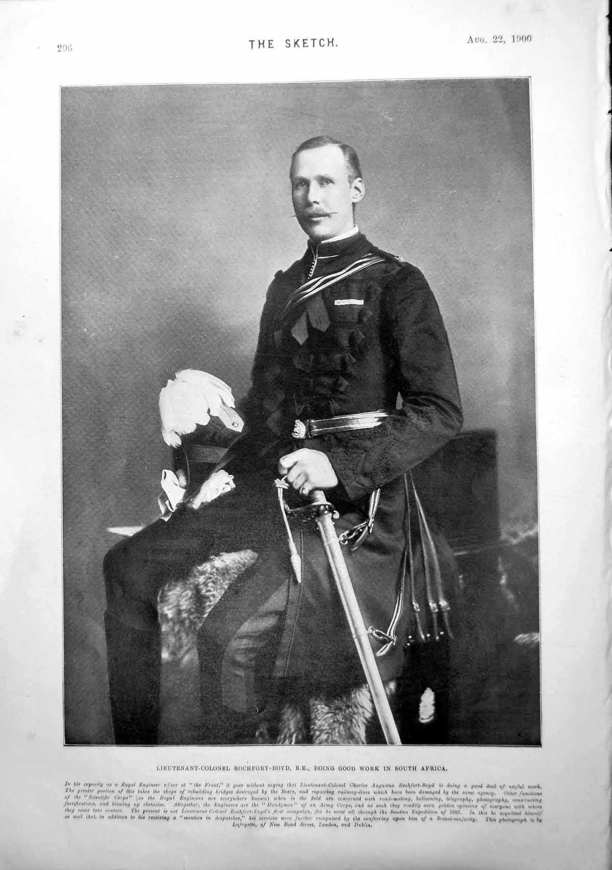 Antique Old Print Lieut.-Col. Rochfort-Boyd South Africa Marriage China 1900