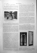 Antique Old Print Jff Mrs Fraser Bicycles Newmarket Heath Horse Training 1900