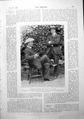 Original Old Antique Print Earl Warwick Son Lord Brooke Swan-Upping Thames 1900