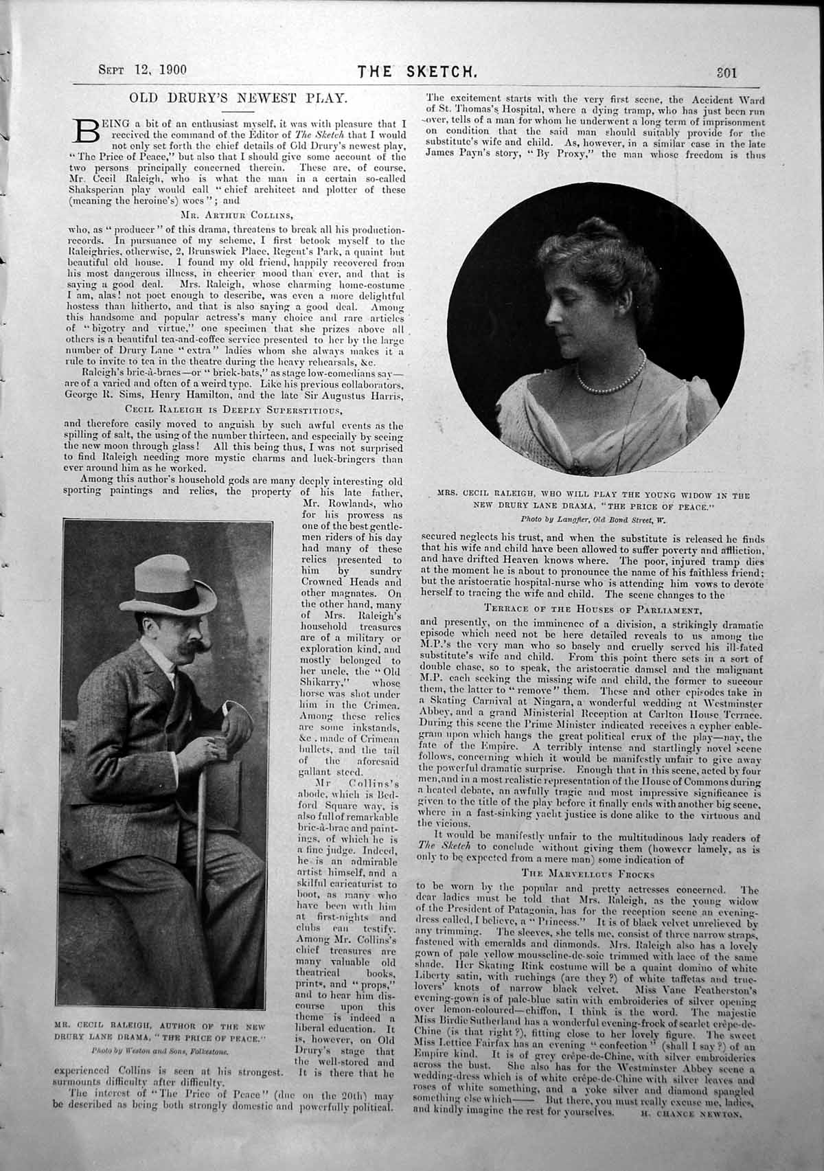 Antique Old Print Mr C Raleigh Mrs Earl Aberdeen Platform Ballater Queen 1900