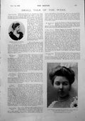 Antique Old Print Princess Henry Prussia M Connaught Lord Portarlington 1900