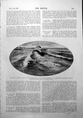 Old Print Pier Galvestonn S Texas Swept Away Hurricane Pollie Emery 1900 20th