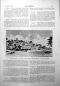 Antique Print Paris Exhibition Main Front Tom Browne Caricatures Lady 1900 20th