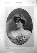 Old Antique Print Countess Westmorland Mr Herbert Ellaline Terriss 1900 20th