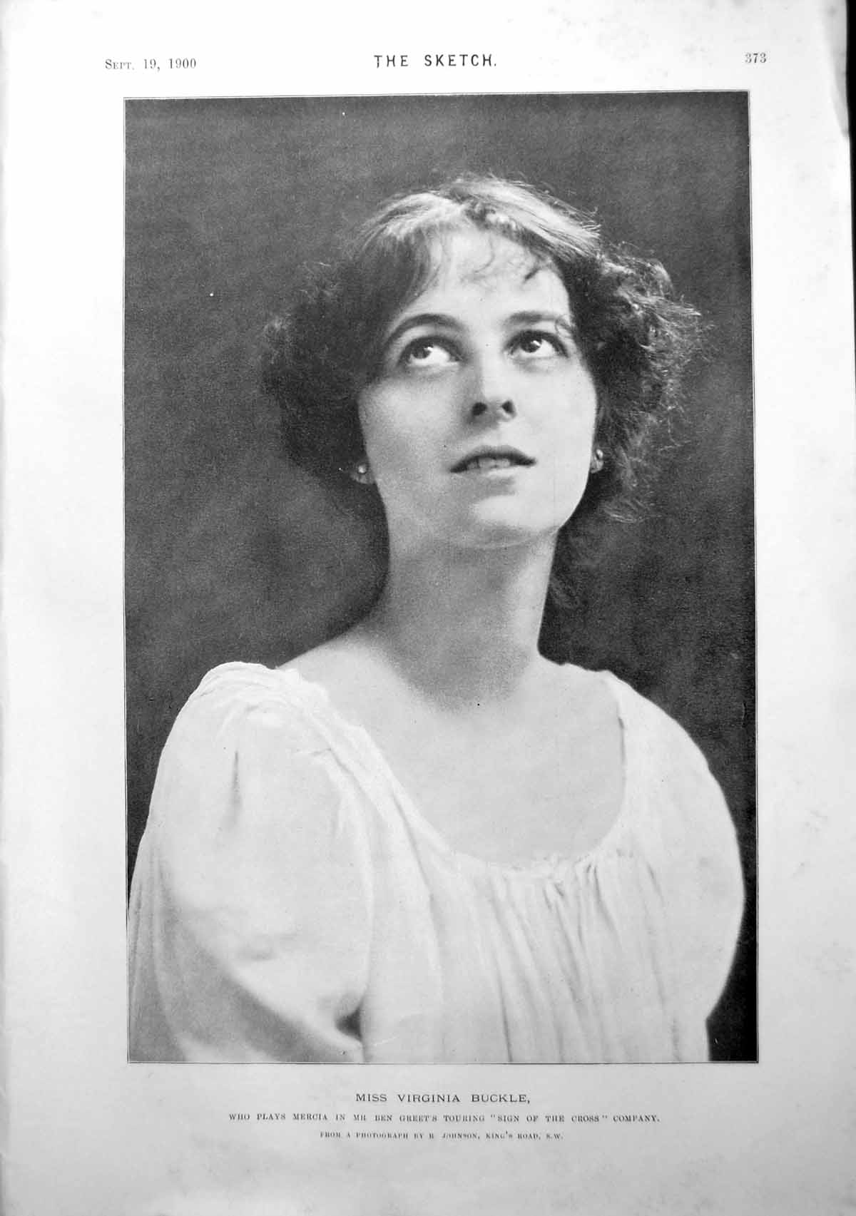 Old Antique Print Miss Virginia Buckle Views Scarborough Promenade 1900 20th