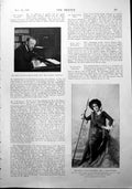 Original Old Antique Print Ha Jones Miss Edith Wynne General Mrs Delarey 1900