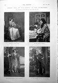 Old Print Julia Neilson As Nell Fred Terry Charles Ii Sable Antelope 1900 20th