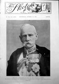 Original Old Antique Print New Commander In Chief Hm Forces Lord Roberts 1900
