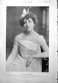Original Old Antique Print Miss Esme Beringer Actress 1900 20th