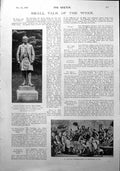 Antique Old Print Statue John Brown Winston Churchill Mp ham Caricature 1900