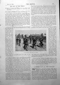 Antique Print New Zealand Brass Band On Wheels Cycling American Consul 1900