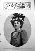Original Old Antique Print Miss Lena Ashwell Actress Frontispiece Portrait 1900