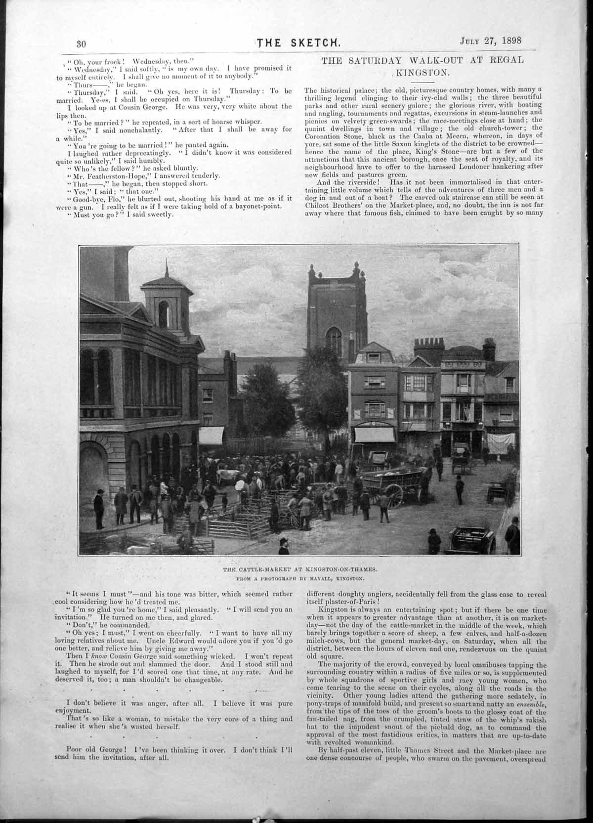 Old Cattle Market Kingston On Thames Photograph Mayall Kingston 1898 Victorian