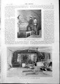 Antique Print Hms Powerful Chefoo Stage Quarter Deck Dog Ashton Queen 1898 19th