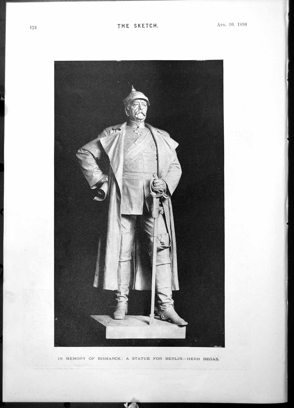 Old Memory Bismarck Statue Berlin H Begas Australian Terns Plovers189 Victorian