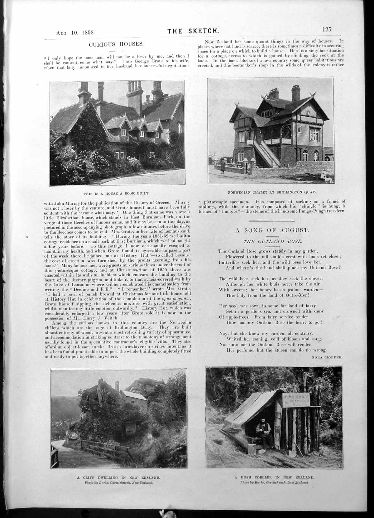 Old Cliff Dwelling Bush Cobbler N Zealand Norwegian Chalet Bowling 18 19th
