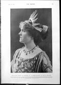 Old Antique Print Miss Hilda Moody Antonia Greek Slave Dalys Theatre 1898 19th
