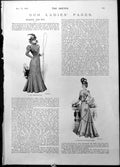 Antique Old Print Driving Coat Graceful Walking Dress New Treatment Lace 1898