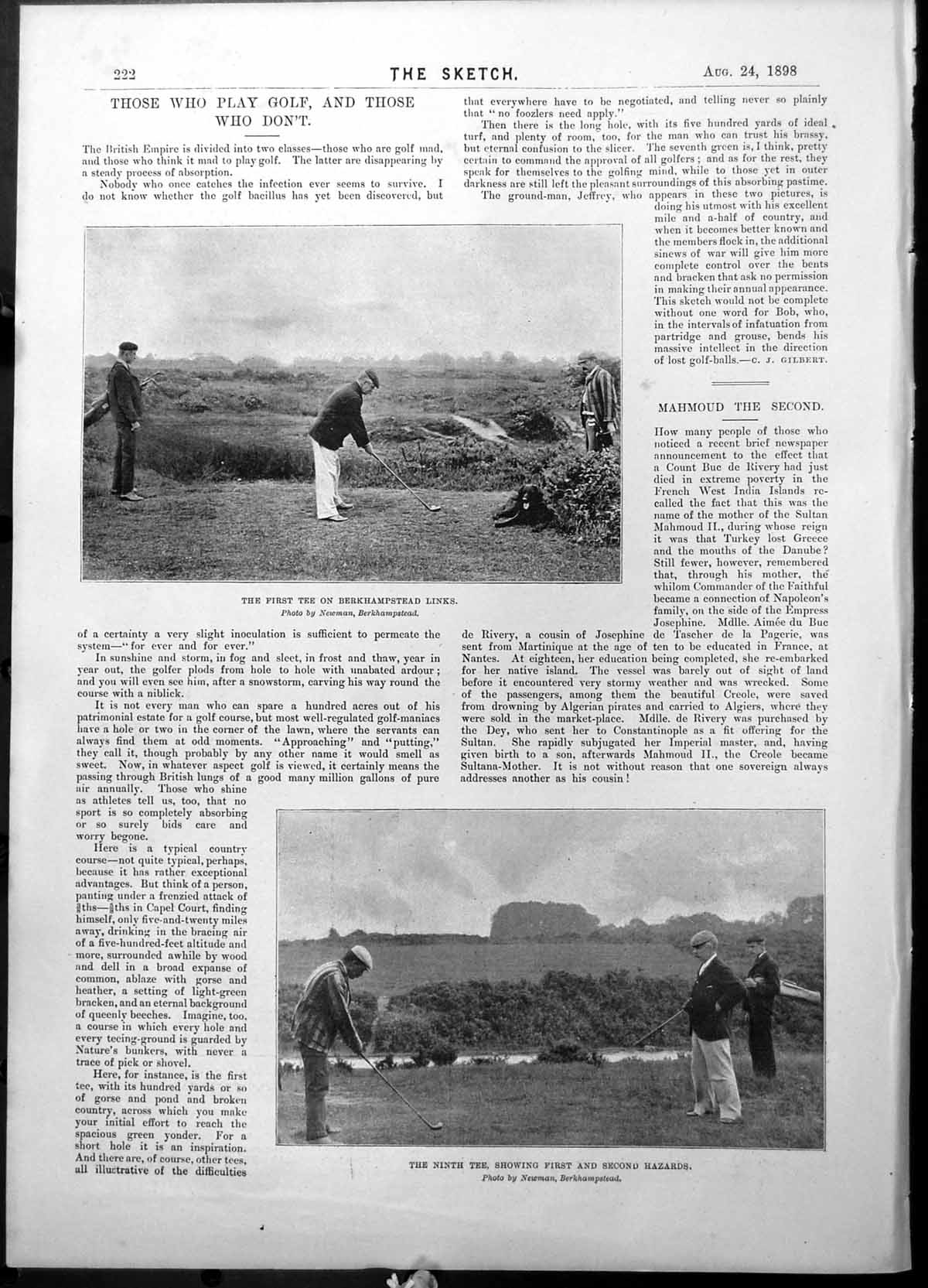 Antique Print Golf Berkhampstead What Happened Jones C ArnDot Frederic 1898
