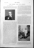 Antique Old Print Maurice Hewlett Bear Shooting Kashmir Australian Hawks 1898