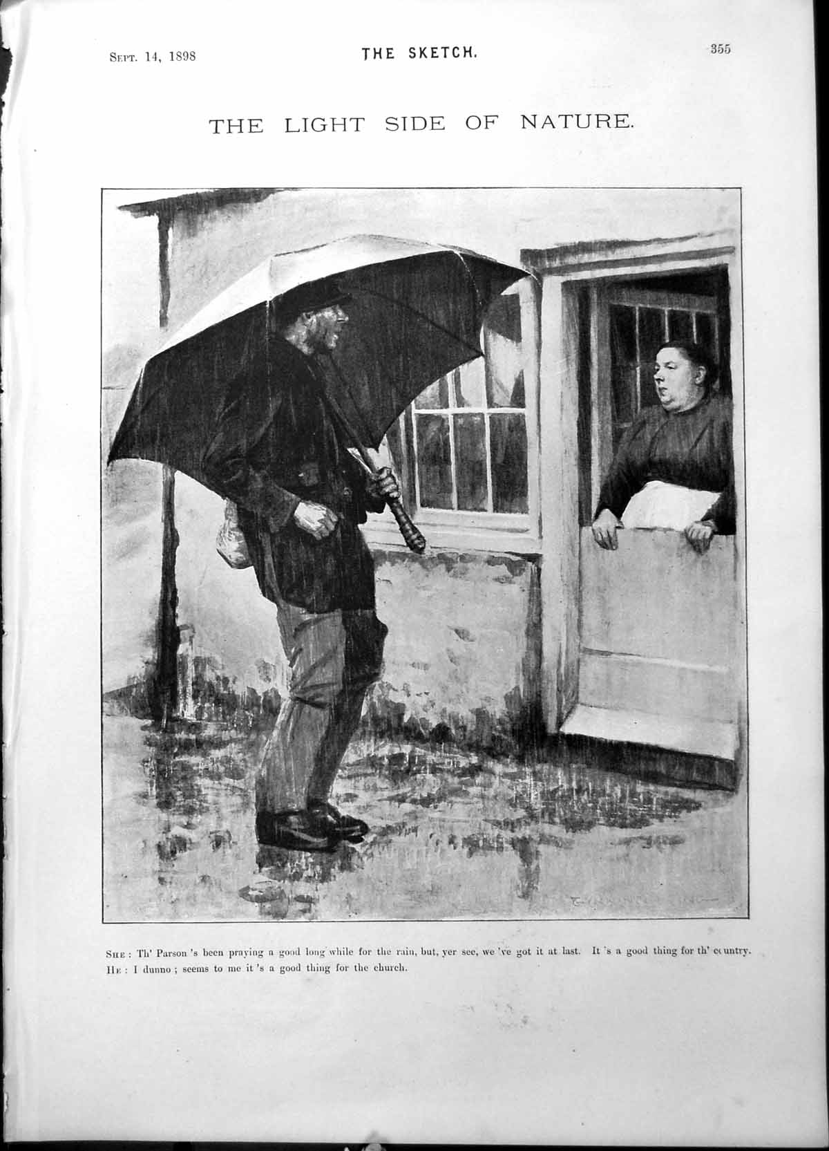 Old Light Side Nature Parson Rain Alice De Winton Ramsgate Sands 1898 Victorian