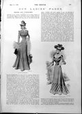 Antique Old Print Walking Gown Opera Cloak Silver Gilt Mace Cape Town 1898 19th