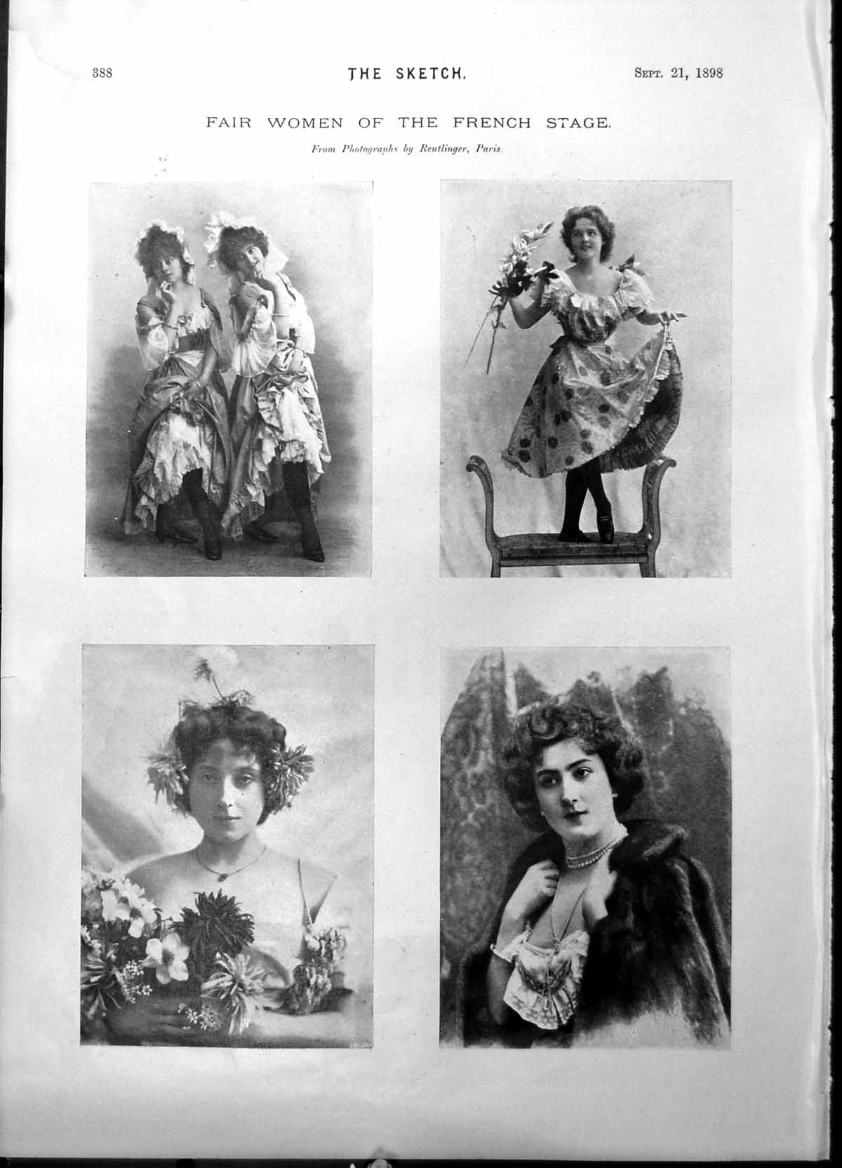Old Fair Women French Stage Lady Estella Hope Otter Tandem Pony 1898 Victorian