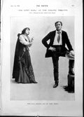 Old Print Gipsy Earl Adelphi Julia Neilson Fred Terry Naomi Pharaoh 1898 19th