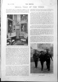Antique Old Print Clock Hampton Court Assassin Austrian Empress Arrested 1898