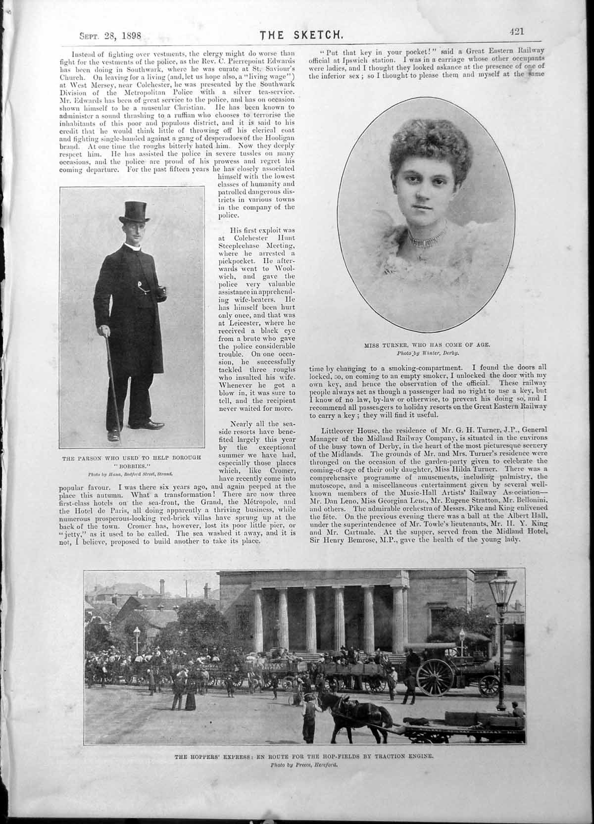 Old Miss Turner Parson Hoppers Express Charles Coles Fire Manual 1898 Victorian