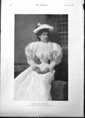Antique Print Miss Hettie Chattell Sorrows Werther Gilbert James Poem 1898 19th