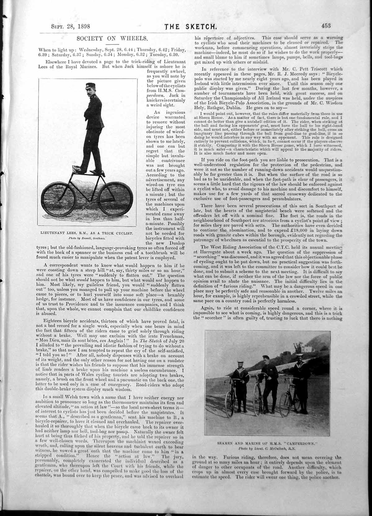 Old Lieut Lees Trick Cyclist Seamen Hms Camperdown Sheep Cape Colony1