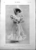 Antique Old Print Aileen D'Orme Royal Star Alma Murray Beatrice Cenci 1898 19th