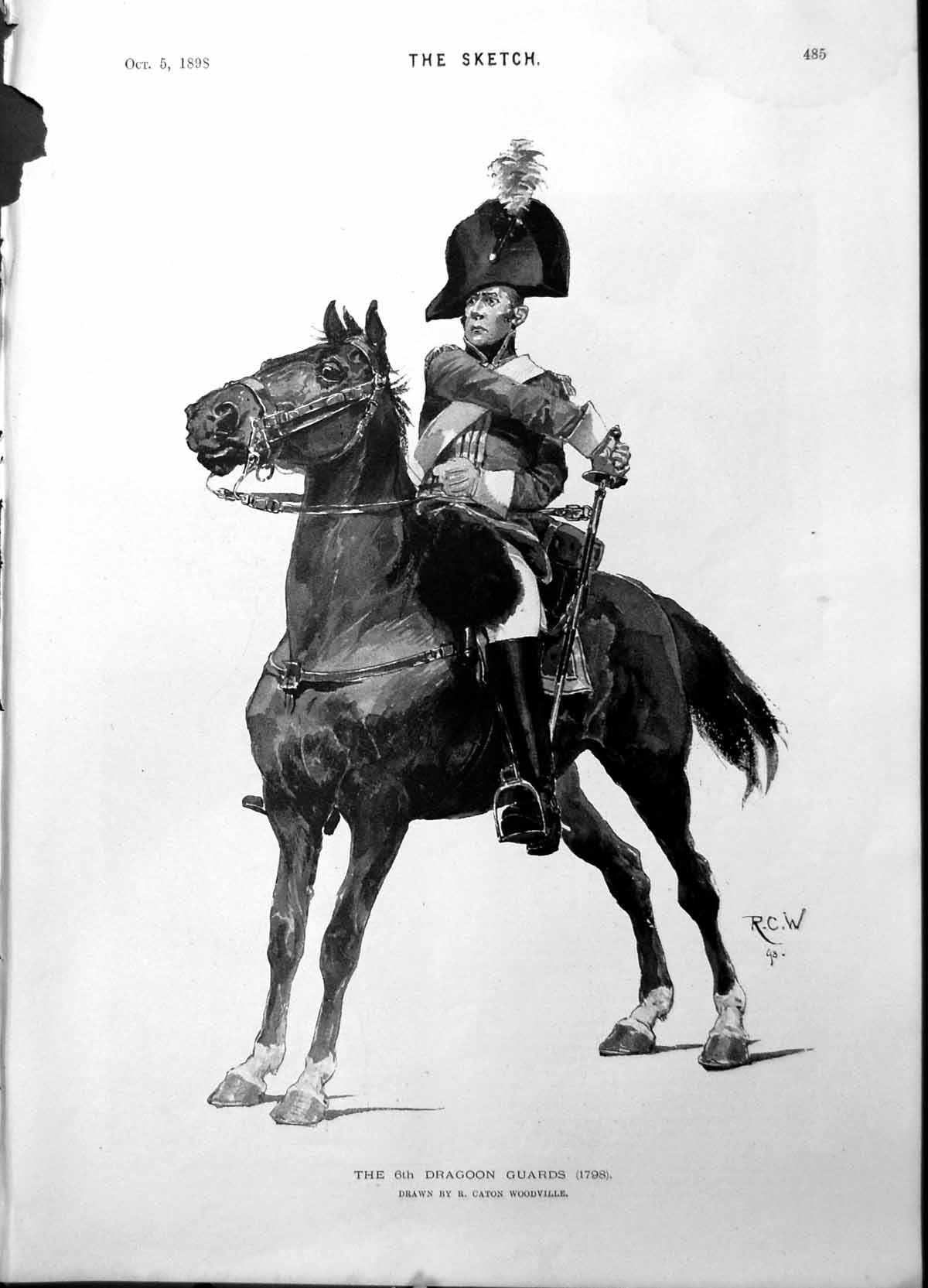 Old 6Th Dragoon Guards 1798 Pick Me Up Press Ballet Ill London News