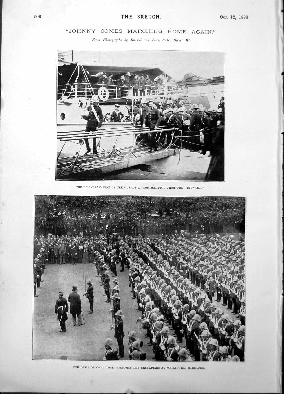 Old Return Guards Dilwara Grenadiers Peter Keary Royal Magazine 1898 Victorian