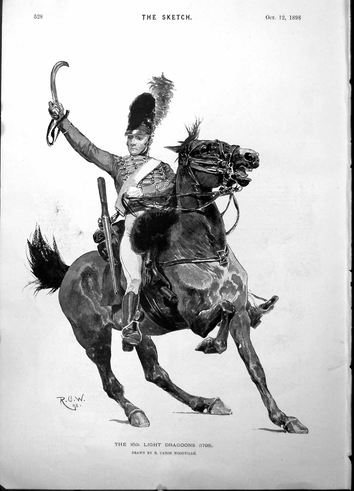 Old 16Th Light Dragoons 1798 Art Thatching Roofs Stackyard Yalms 1898