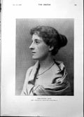 Antique Old Print Miss Muriel Carr Interview Razor Cat Wain Scratching 1898
