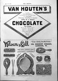 Old Print Van Houtens Chocolate Wilson & Gill Gsmiths Silver Presents 18 19th