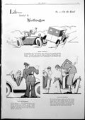Old Vintage Print Worthington Life On The Road Womans Eau De Cologne 1927 20th
