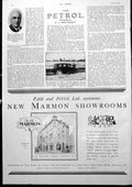 Antique Old Print Vauxhall Bedford Saloon Car Mountain Pass Jura Snow 1927 20th