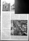 Old Vintage Print Damaged Black Area New York Thriving London Stage 1927 20th