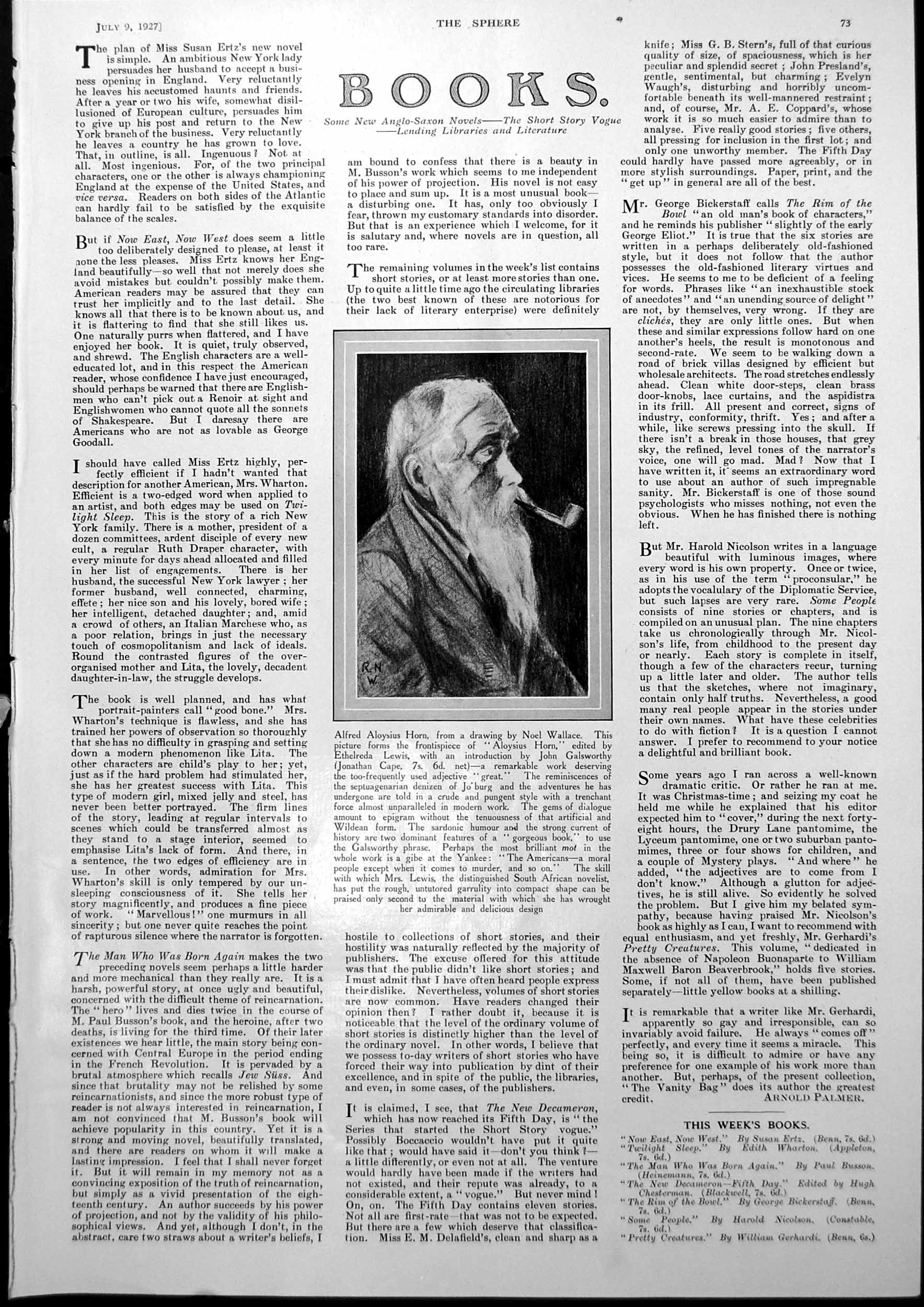 Antique Old Print Alfred Aloysius Horn Thumbnail Portraits Rajah Sarawak 1927