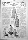 Old Print Woman'S Sphere Beach And Bathing Suits Ladies Suede Coats 1927 20th