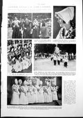 Old Vintage Print Feminine Fashions Round Globe Bronze Stone Statues 1927 20th